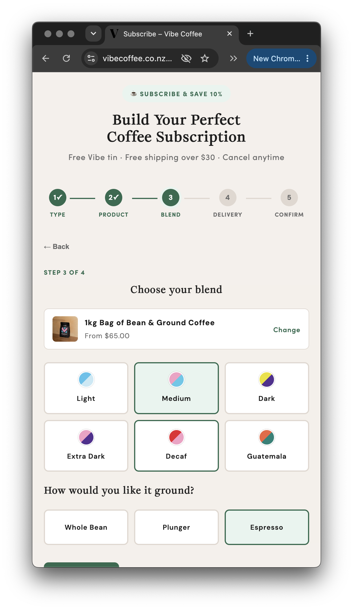 Vibe Coffee Subscription Ecommerce 7