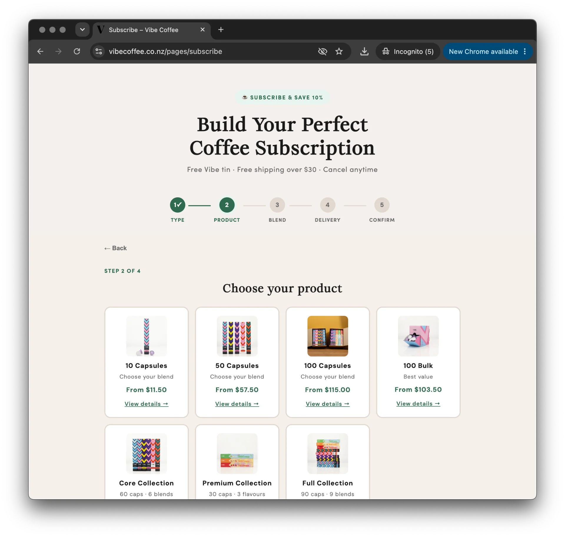 Vibe Coffee Subscription Ecommerce 3