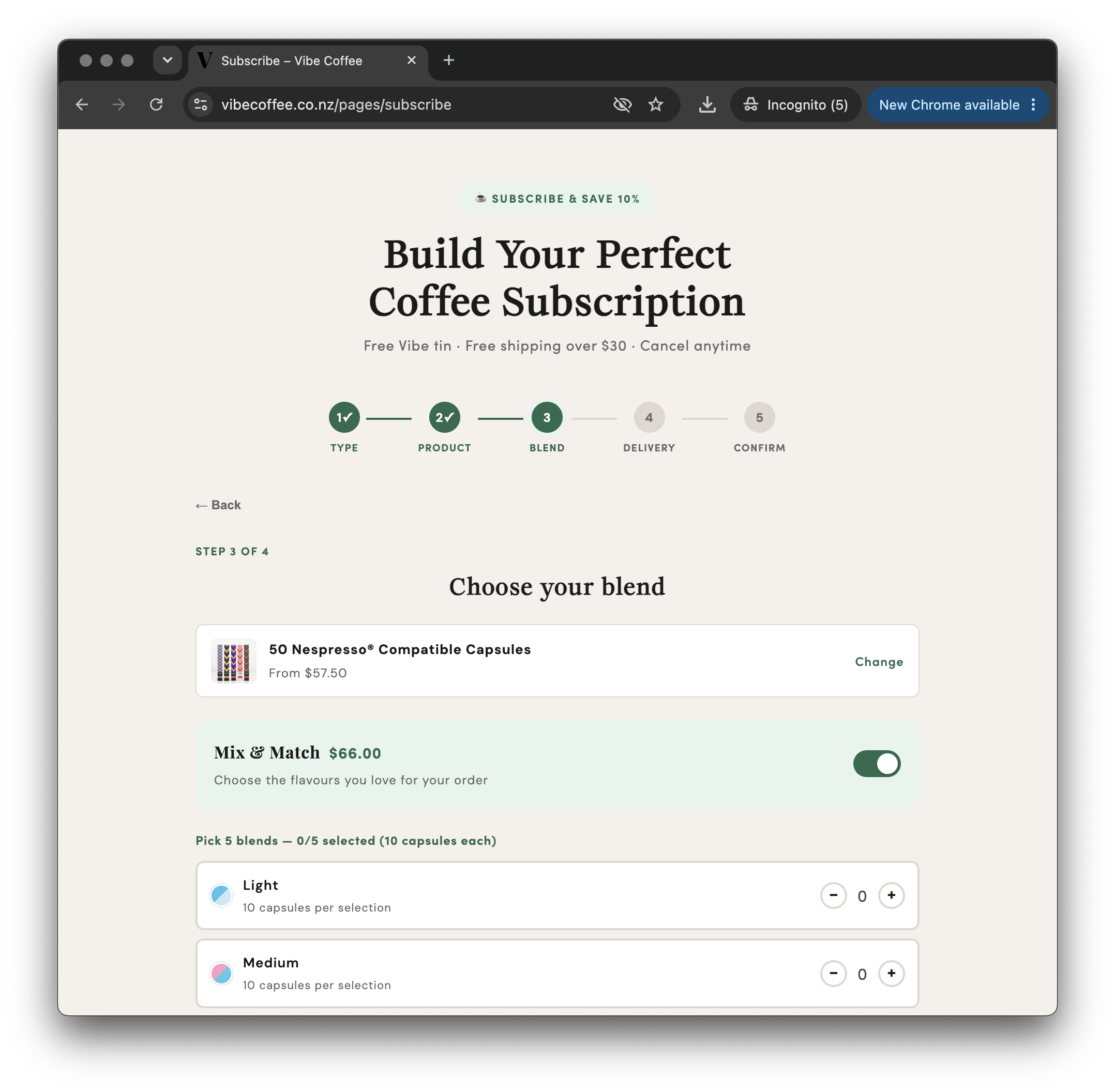 Vibe Coffee Subscription Ecommerce 5