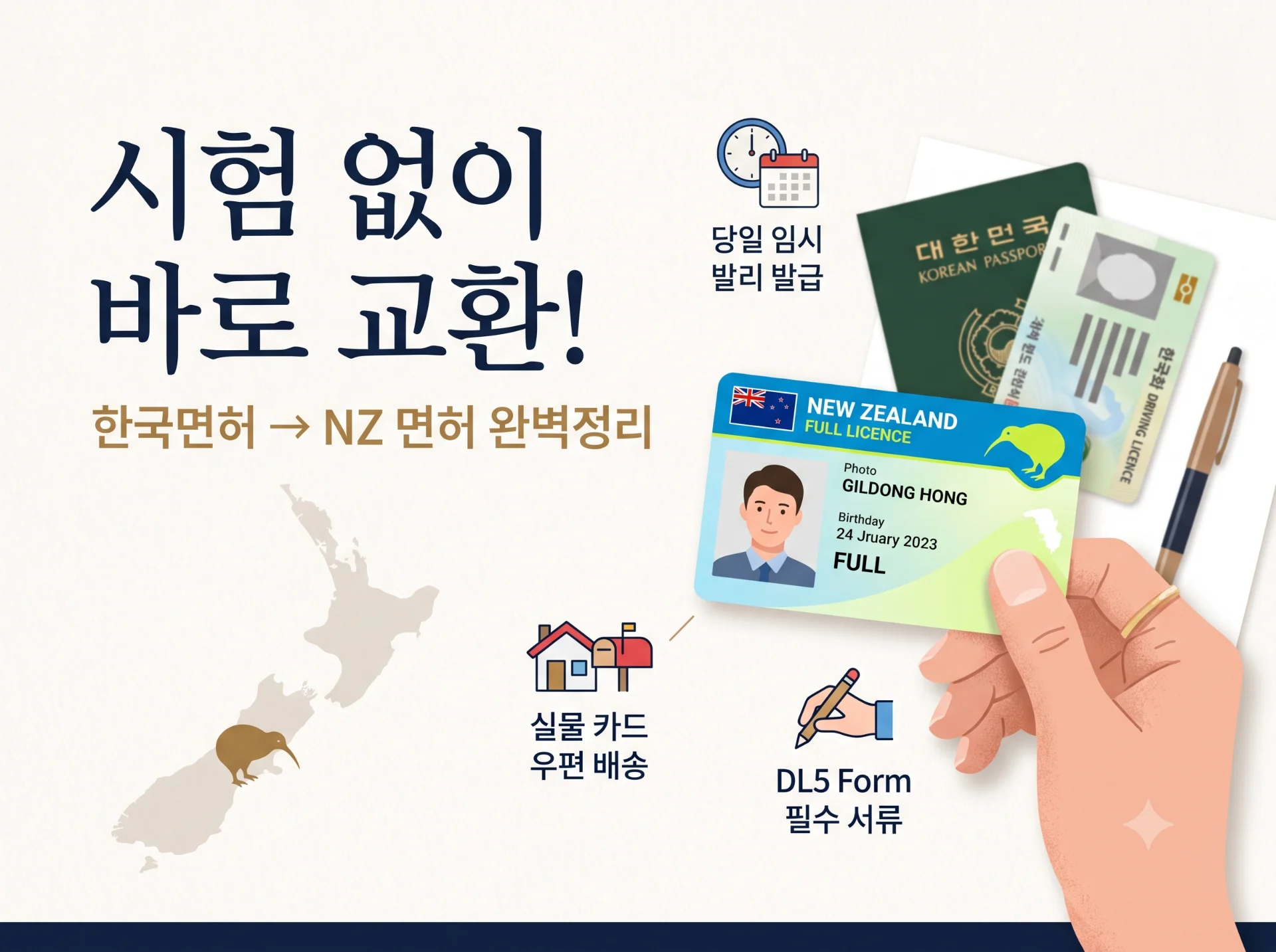 한국 운전면허증, 뉴질랜드 면허증으로 '시험 없이' 교환하는 법 완벽 정리!
